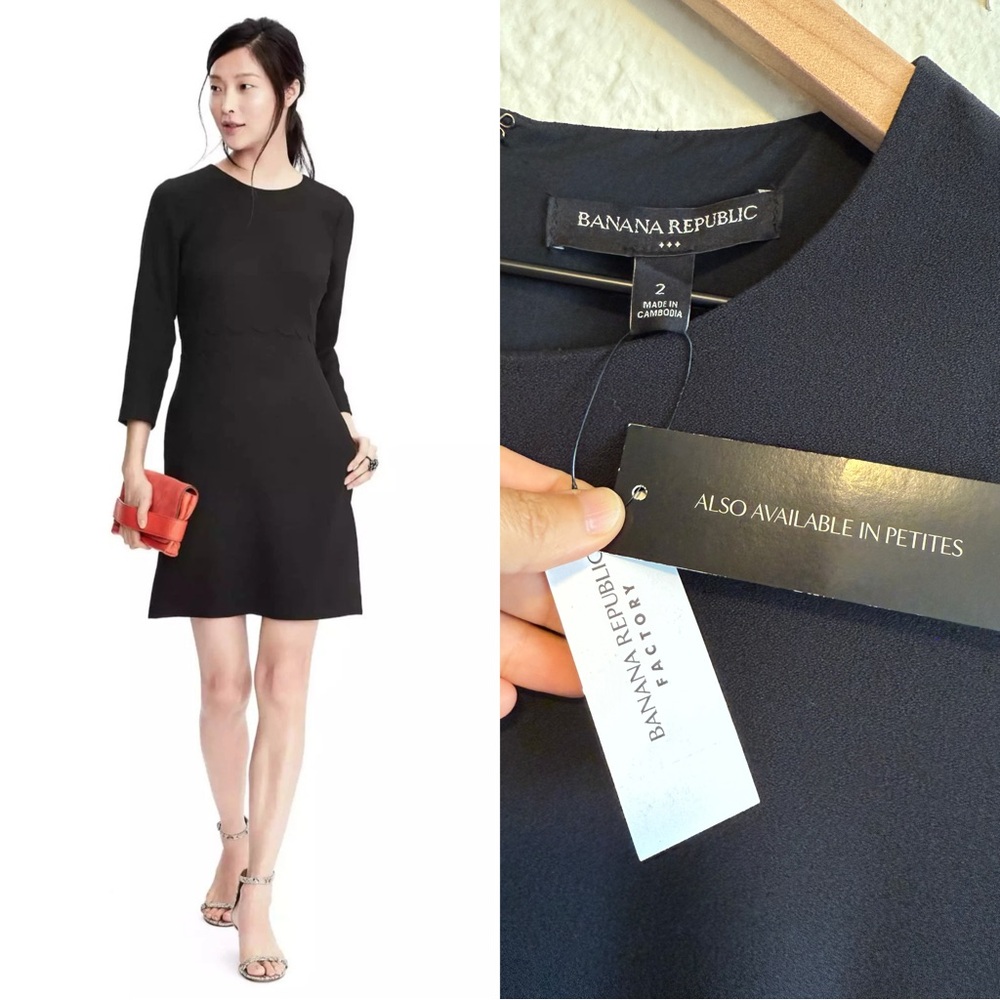 Banana Republic Midnight Black Shift Dress